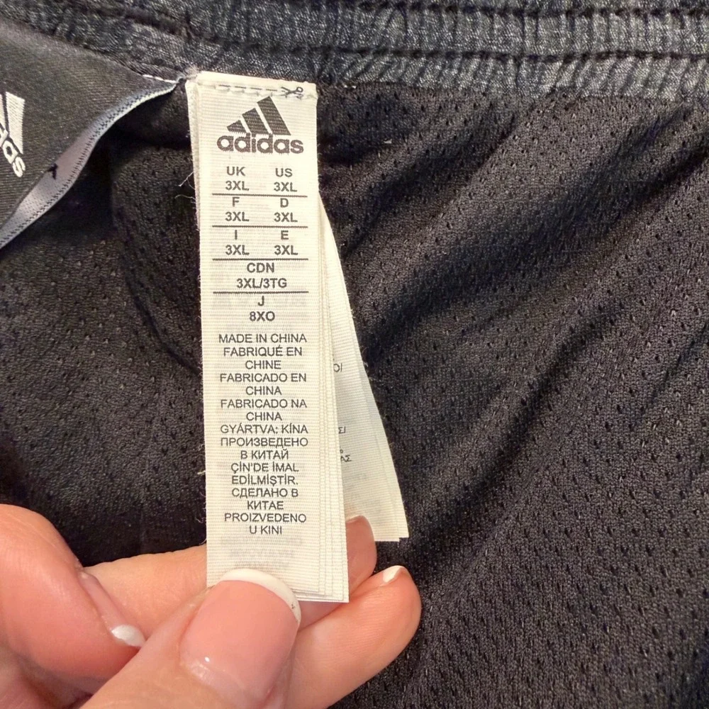 Adidas Essentials Wind Pants‎ Mens 3XL Black Grey Textured Track Pants BR3205